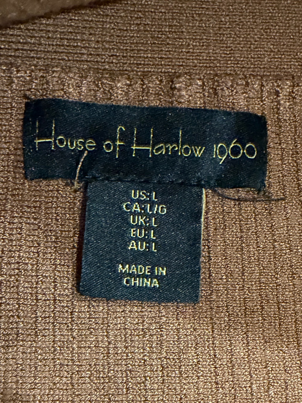 House of Harlow 1960 Ribbed Cropped Tank Top in Brown Size Large - Picture 4 of 9